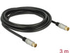 Delock 88947 Antenna Cable Iec Plug > Iec Jack Rg-6/U Quad Shield 3 M