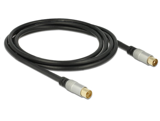 Delock 88946 Antenna Cable Iec Plug > Iec Jack Rg-6/U Quad Shield 2 M