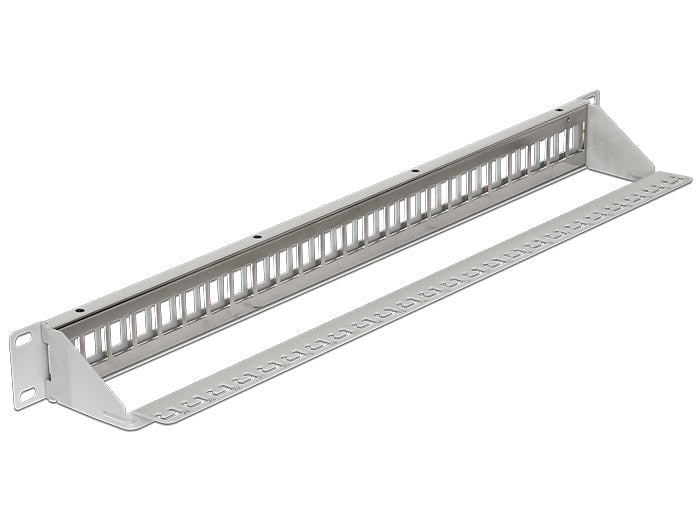 Delock 43302 19″ Keystone Patch Panel 24 Port Grey