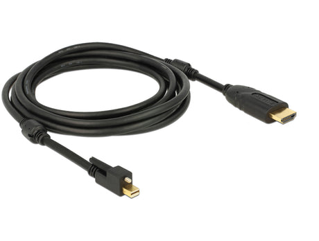 Delock 83731 Cable Mini Displayport 1.2 Male With Screw > Hdmi Male 4K Active