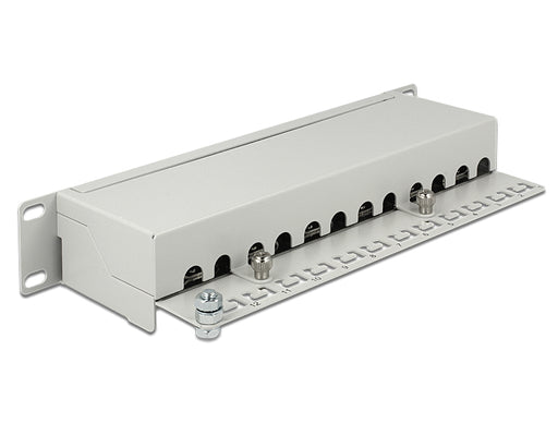 Delock 43299 10″ Patch Panel 12 Port Cat.6 Grey