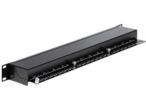 Delock 43298 19″ Patch Panel 24 Port Cat.6 Black