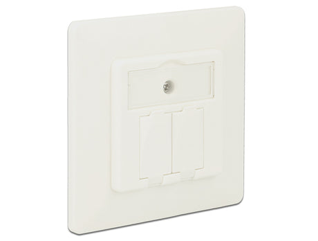 Delock 86219 Keystone Wall Outlet 2 Port Compact