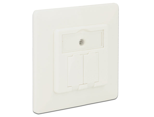 Delock 86219 Keystone Wall Outlet 2 Port Compact