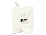 Delock 86219 Keystone Wall Outlet 2 Port Compact