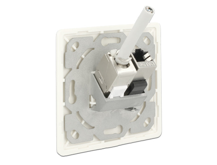 Delock 86219 Keystone Wall Outlet 2 Port Compact