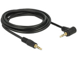 Delock 83758 Stereo Jack Cable 3.5 Mm 3 Pin Male > Male Angled 3 M Black