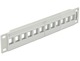 Delock 43309 10″ Keystone Patch Panel 12 Port Grey