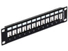 Delock 43326 10″ Keystone Patch Panel 12 Port Metal Black