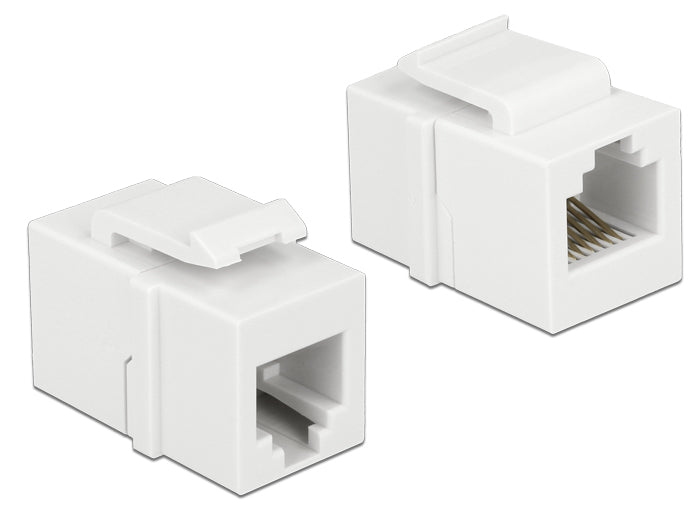 Delock 86380 Keystone Module Rj12 Female > Rj12 Female Cat.3 White