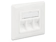 Delock 86194 Keystone Wall Outlet 3 Port Compact