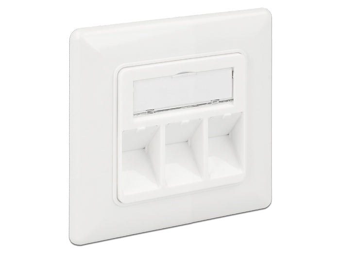 Delock 86194 Keystone Wall Outlet 3 Port Compact