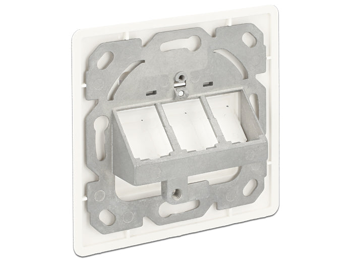 Delock 86194 Keystone Wall Outlet 3 Port Compact