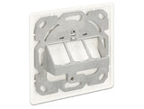 Delock 86194 Keystone Wall Outlet 3 Port Compact