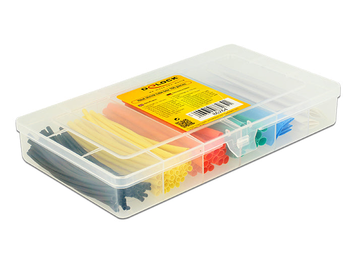 Delock 86264 Heat Shrink Tube Box 100 Pieces Assorted Colours