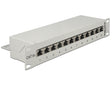 Delock 43308 10″ Patch Panel 12 Port Cat.6A Grey