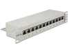 Delock 43308 10″ Patch Panel 12 Port Cat.6A Grey