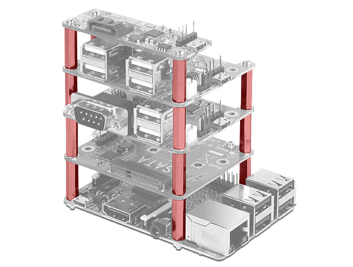 Delock 18215 Mounting Kit For Raspberry Pi 30 Mm