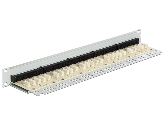 Delock 43113 19″ Patch Panel 25 Port Cat.3 Isdn Grey