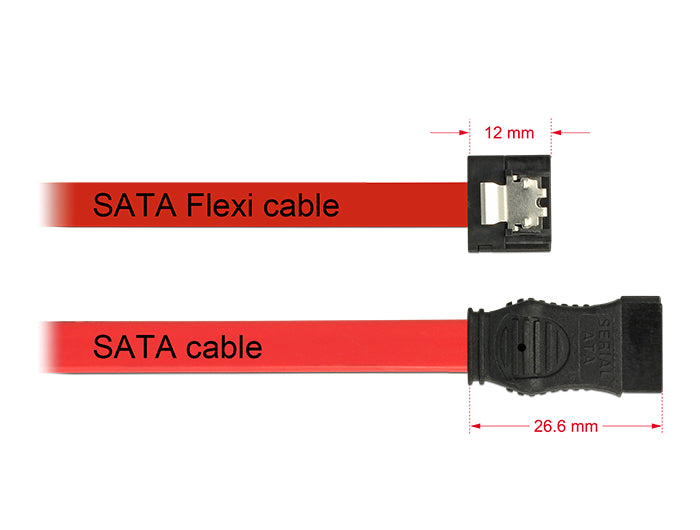 Delock 83836 Sata 6 Gb/S Cable 70 Cm Red Flexi