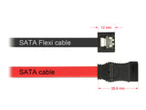 Delock 83843 Sata 6 Gb/S Cable 100 Cm Black Flexi