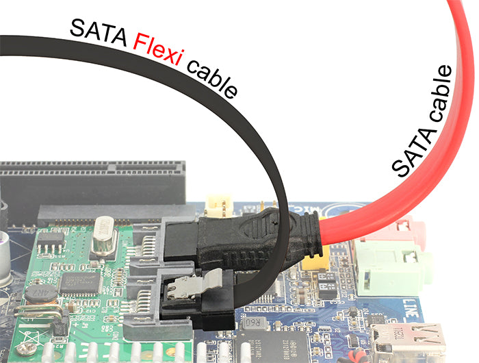 Delock 83838 Sata 6 Gb/S Cable 10 Cm Black Flexi