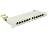 Delock 43311 10″ Patch Panel 12 Port Cat.6A 0.5 U Grey