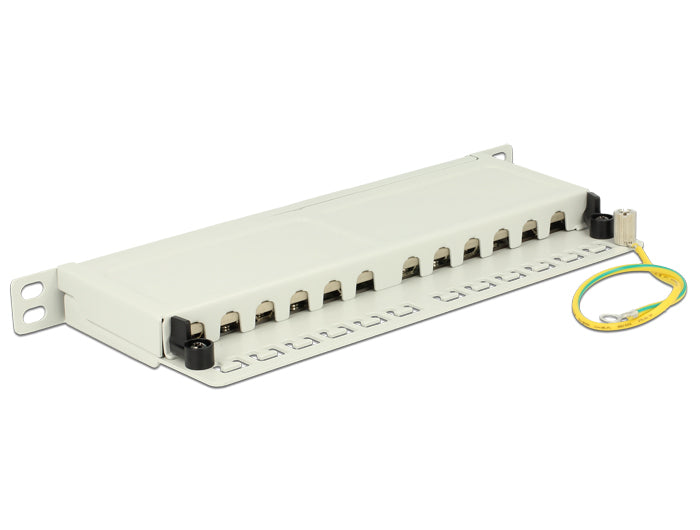 Delock 43311 10″ Patch Panel 12 Port Cat.6A 0.5 U Grey