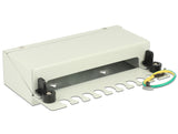 Delock 43336 Keystone Desktop Patch Panel 8 Port Grey