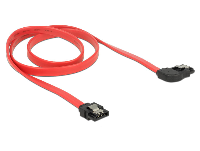 Delock 83970 Sata 6 Gb/S Cable Straight To Right Angled 70 Cm Red