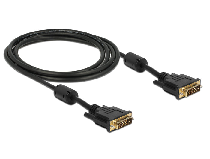 Delock 83190 Cable Dvi 24+1 Male > Dvi 24+1 Male 2 M Black