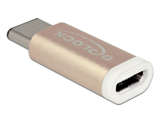 Delock 65677 Adapter Usb 2.0 Micro-B Female > Usb Type-C™ 2.0 Male Coppery