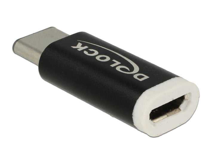 Delock 65678 Usb 2.0 Adapter Micro-B Female To Usb Type-C™ 2.0 Male Black