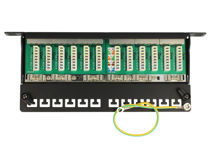 Delock 43311 10″ Patch Panel 12 Port Cat.6A 0.5 U Grey