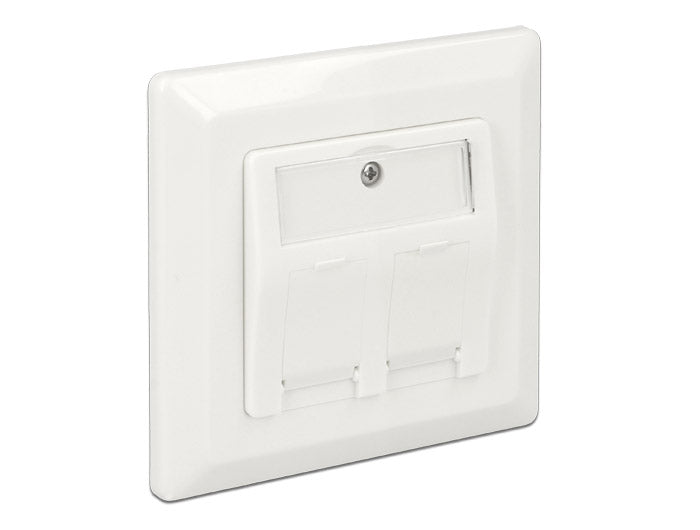 Delock 86202 Keystone Wall Outlet 2 Port