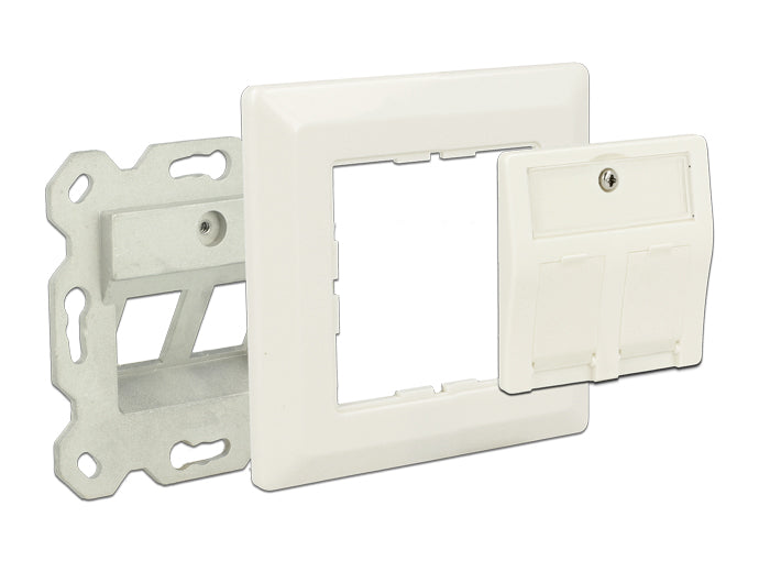 Delock 86202 Keystone Wall Outlet 2 Port