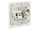 Delock 86202 Keystone Wall Outlet 2 Port