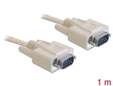 Delock 82980 Serial Cable D-Sub 9 Male To Male 1 M