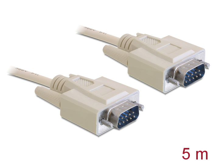 Delock 82982 Serial Cable D-Sub 9 Male To Male 5 M