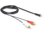 Delock 84000 Cable Audio 3.5 Mm Stereo Jack Male > 2 X Rca Male 1.5 M