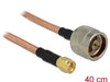 Delock 88896 Antenna Cable N Plug > Sma Plug Rg-142 400 Mm Low Loss