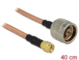 Delock 88896 Antenna Cable N Plug > Sma Plug Rg-142 400 Mm Low Loss