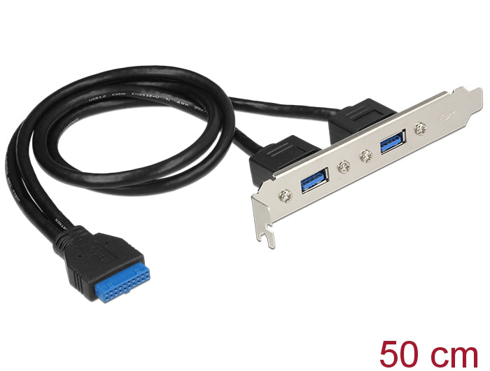 Delock 84836 Slot Bracket 1 X 19 Pin Usb 3.0 Pin Header Female Internal