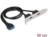 Delock 84836 Slot Bracket 1 X 19 Pin Usb 3.0 Pin Header Female Internal