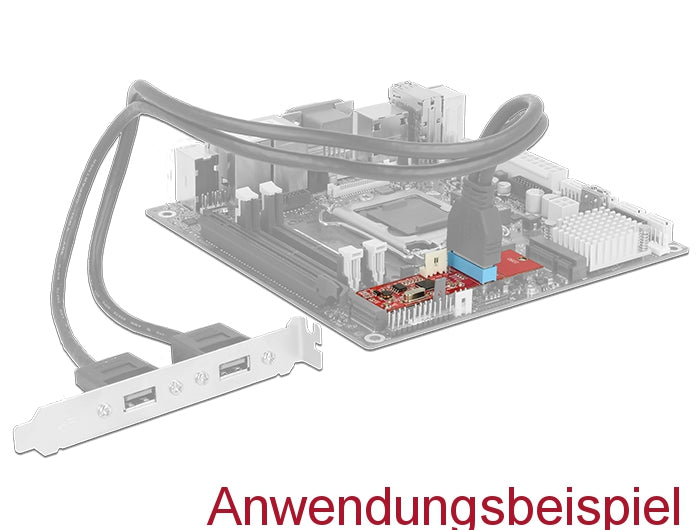 Delock 62842 Converter M.2 Key B+M Male To 1 X Usb 5 Gbps Pin Header