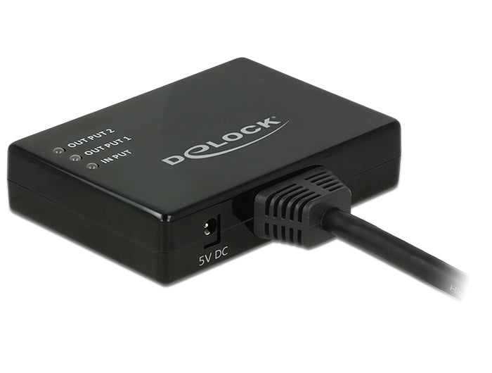 Delock 87700 Hdmi Splitter 1 X Hdmi In > 2 X Hdmi Out 4K 30 Hz