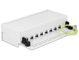 Delock 87678 Desktop Patch Panel 8 Port Cat.6A White