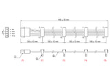 Delock 60142 Cable Power Molex 4 Pin Plug > 4 X Sata 15 Pin Receptacle 40 Cm