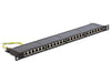 Delock 43316 19″ Patch Panel 24 Port Cat.6 0.5 U Black