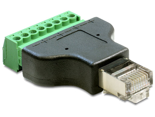 Delock 65389 Adapter Rj45 Male > Terminal Block 8 Pin 2-Part 3.5 Mm